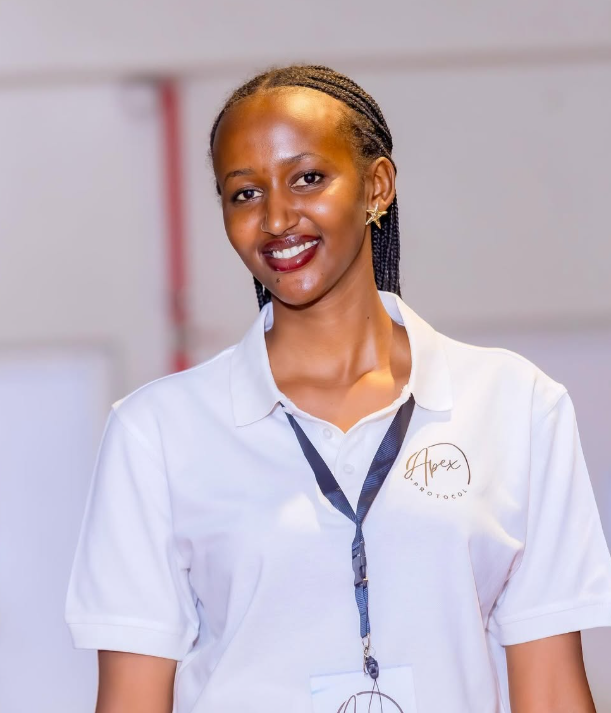 Apex Protocol team member in branded attire