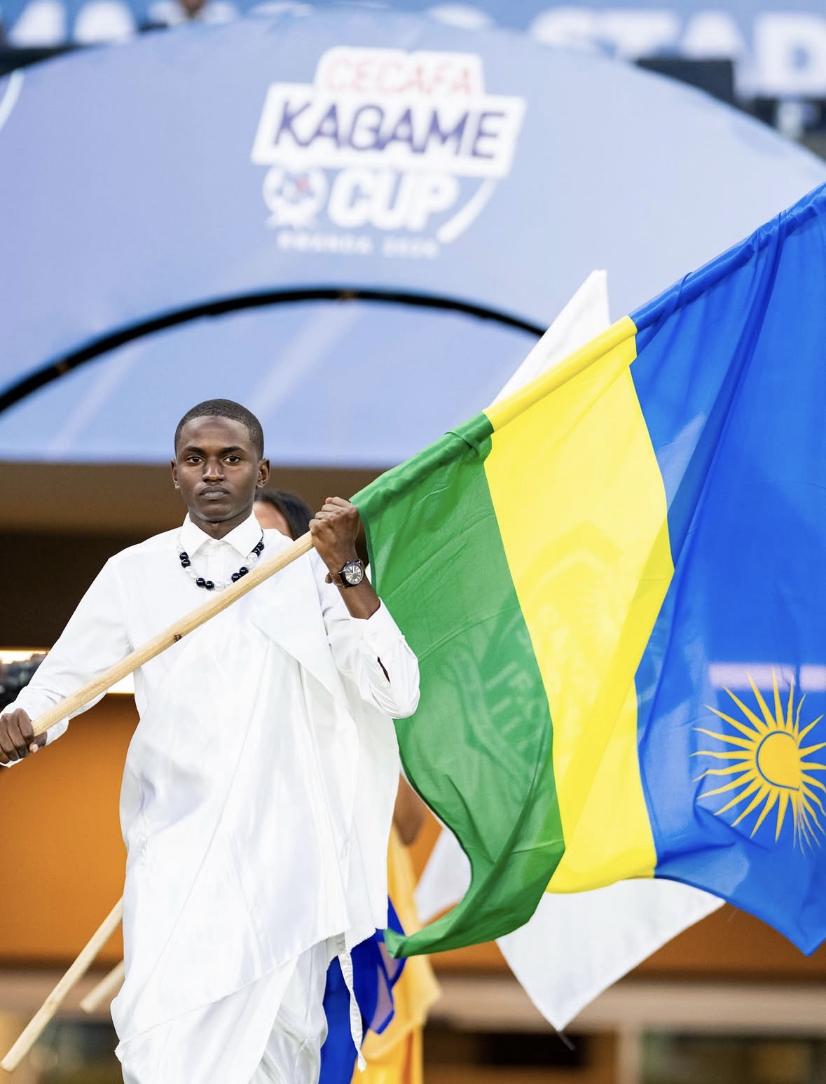 Ceremonial protocol team carrying flags