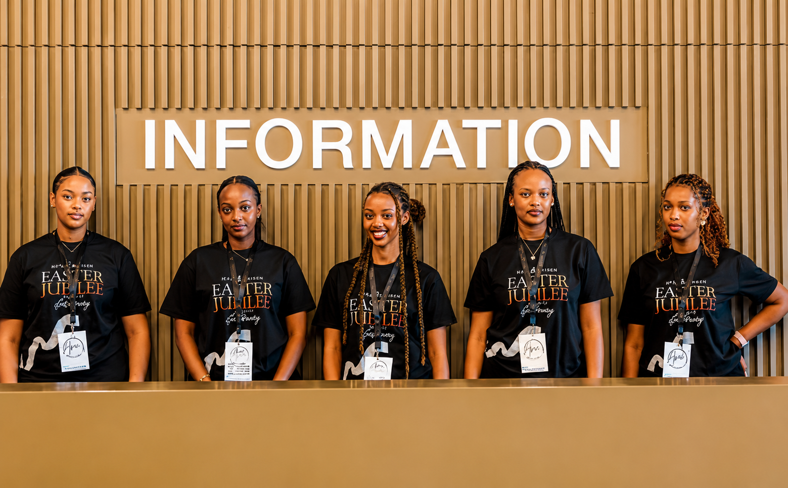 Apex Protocol team at an information desk